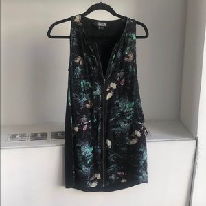 Vena Cava Silk Abstract Print Zip Front Dress